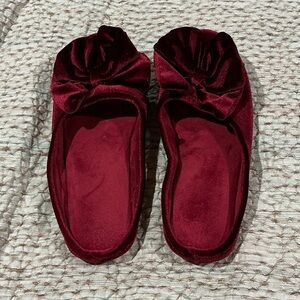Luxurious Velvet Bow Women's Slippers